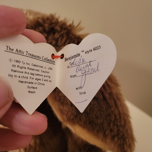 VINTAGE 1993 TY "Benjamin" - Picture 3 of 5